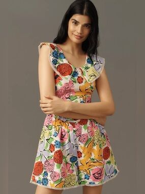 NWT Size S - S/W/F 100% Linen Sailor Collar Romper (NWT US$ 308)